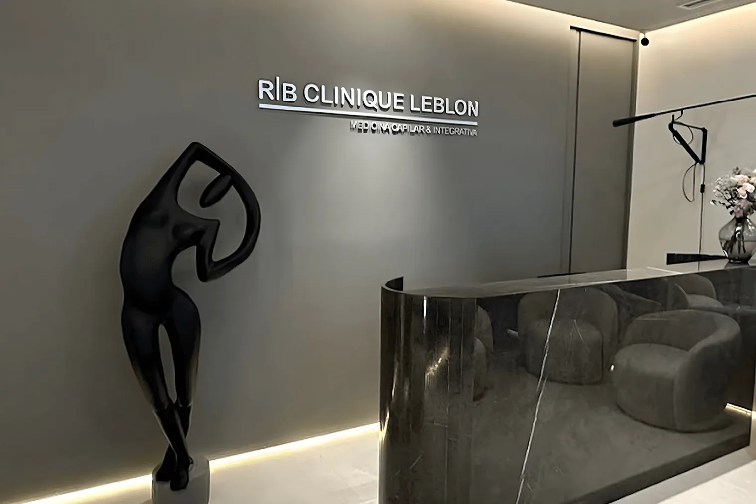 Recepção da R|B Clinique no Leblon